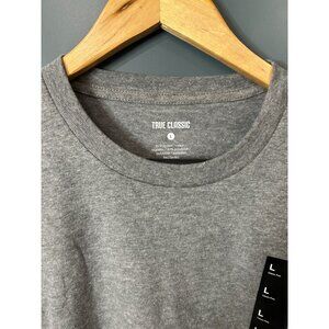 NWT True Classic Men's Contemporary Fit Short Sleeve T-Shirt - Charcoal Gray L